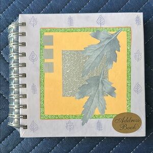 Address Book with Leaf Design NWT